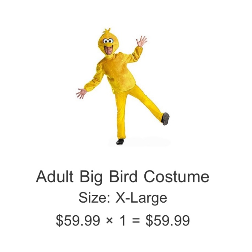 Adult Big Bird Costume (X-Large)